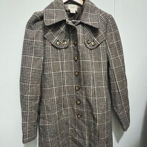 Classic Plaid Trench Coat for Women